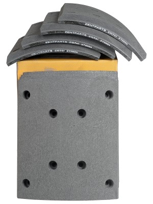 накладки торм. с ЗАКЛЕПКАМИ STD! 19187 (414x220) (93059 8x18 64) RVI FR1 Z10741 ZENTPARTS