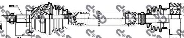 привод правый! 793mm\ VW Vento 91- 98 261002 GS P