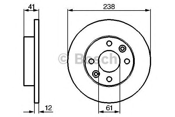 Диск тормозной  2шт 0 986 479 165 BOSCH