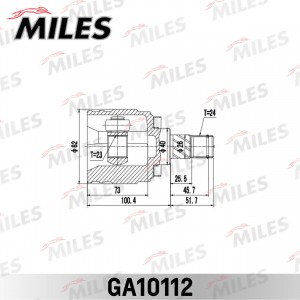ШРУС внутренний NISSAN SUNNY B1# 90-04/PULSAR N1# 90-00/WINGROAD/AD Y110/11 90-0 GA10112 MILES