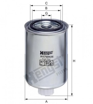 Фильтр топливный CASE, CUMMINS,KMZ-4308 с дв.Cummins EQB 180-20 и дв.Cummins EQB H17WK06 HENGST