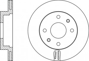 Диск тормозной KIA Picanto (04-) передний (1шт.) NIBK RN11001 NIBK