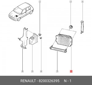 ЭЛ БЛОК УПР ВПРЫСКОМ/BOITIER ELC 8200326395 RENAULT