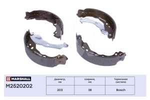 Торм. колодки барабанные задн. Renault Logan I II 04-  Sandero I II 07- Nissan M M2520202 MARSHALL
