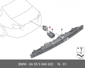 66 55 9 460 602 Видеокамера заднего ходаx 66 55 9 460 602 BMW