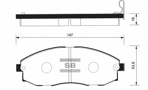Колодки тормозные дисковые Hyundai H1/Starex 2.4/2.5TD 97 SP1099 SP1099 SANGSIN