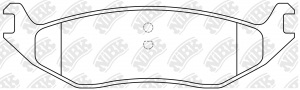 Колодки тормозные DODGE Ram (1500) задние (4шт.) NIBK PN0705 NIBK