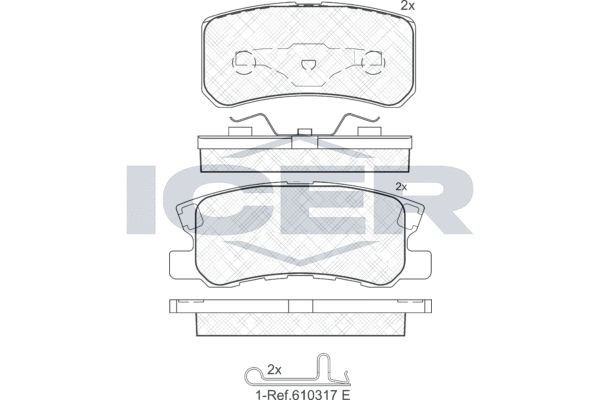 181375 колодки дисковые задние !\ Mitsubishi Pajero/Montero 1.8GDi/3.2Di/3.5GDi  181375 ICER