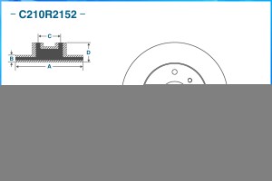Тормозной диск передний C210R2152 C210R2152 CWORKS