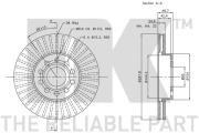 314788NK диск тормозной передний вент.! с покрыт.\ Audi A3 03>, VW Golf/Jetta/To 314788 NK