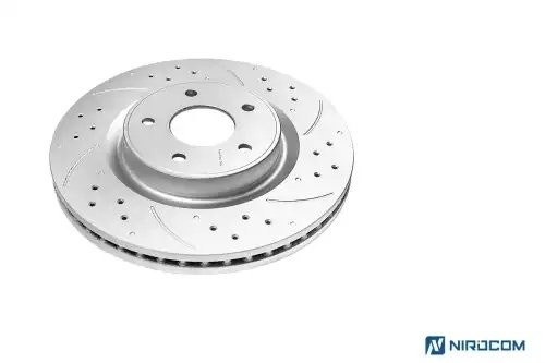 Передний тормозной диск Evolution с перфорацией и насечками, в покрытии GEOMET JBR1559 POWERSTOP