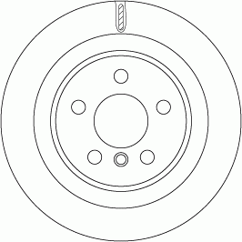 Диск тормозной BMW 1 (F40),2 (F45),X1 (F48),X2 (F39) (14-) задний (1шт.) TRW DF6755 TRW