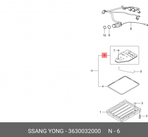 Фильтр масляный АКПП SSANGYONG Actyon (06-),Kyron (07-),Actyon Sports (06-),Rext 3630032000 SSANG YONG