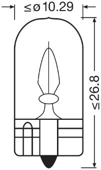Лампа 12V W3W W2.1x9.5d блистер (2шт.) OSRAM 28212BL OSRAM