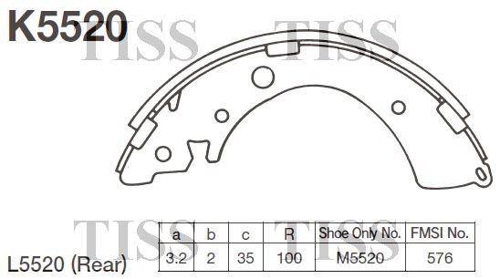Колодки тормозные барабанные HONDA ACCORD III, CIVIC IV, CIVIC V 11.95-02.01 K55 K5520 MK KASHIYAMA