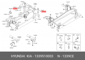 Гайка HYUNDAI KIA OE 1339510003 HYUNDAI KIA