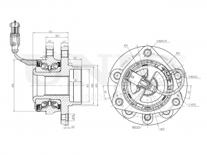 Ступица передняя (с ABS) HUB-20121 UNIO