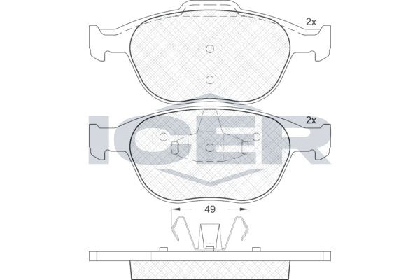 181537 колодки дисковые передние!\ Ford Focus ST 170 2.0i 16V/RS 01>/Transit/Tou 181537 ICER
