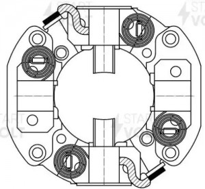 Узел щеточный стартера для а/м Lexus GS (97-)/Toyota Supra (93-) 3.0i [2JZ-GE/2J VBS 1974 START VOLT