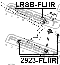 Тяга стабилизатора задняя LAND ROVER FREELANDER 2 06-, RANGE ROVER EVOQUE 11- 29 2923-FLIIR FEBEST