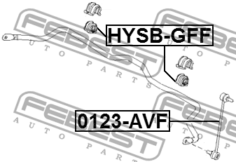 Втулка стабилизатора HYUNDAI ACCENT/SOLARIS 17 (RUSSIA PLANT-EUR) 2017- HYSB-GFF HYSB-GFF FEBEST