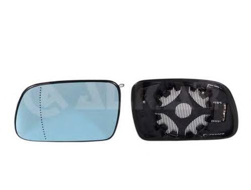 PEUGEOT 407 (2004>) Right, glass+holder, convex, blue glass, heated, 6432365 ALKAR