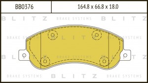 Колодки тормозные дисковые передние FORD Transit 06- BB0376 BB0376 BLITZ