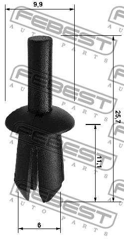 Клипса AUDI, SKODA, VW 88570-019 88570-019 FEBEST