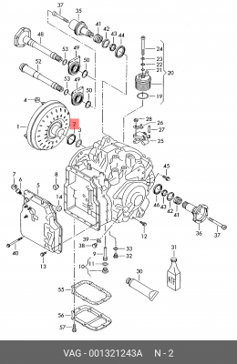 Сальник VW Golf AUDI A3 АКПП гидротрансформатора OE 001 321 243 A VAG