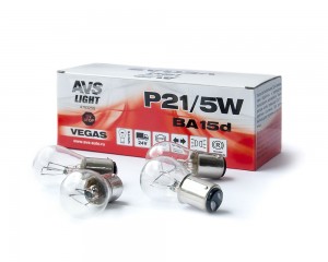 Лампа 24V P21/5W BA15d (10шт.) AVS A78325S AVS