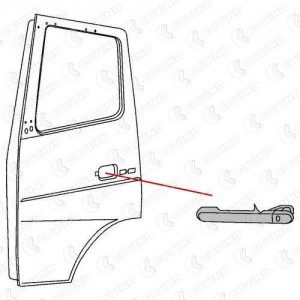 ручка двери !наружная без сердцевины и без ключей MB Atego/Sprinter 973195 COVIND