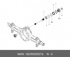 Стопорное кольцо 110X4,00-ZNPHR5F 06290200216 MAN