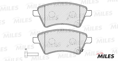 Колодки тормозные передние (без датчика + болты) (Смесь Semi-Metallic) SUZUKI SX E100163 MILES