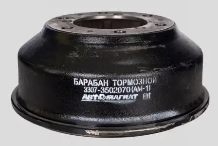 Барабан тормозной задний ГАЗ-53,ГАЗ-3307 (пер. ПАЗ) АВТОМАГНАТ 33073502070 AVTOMAGNAT