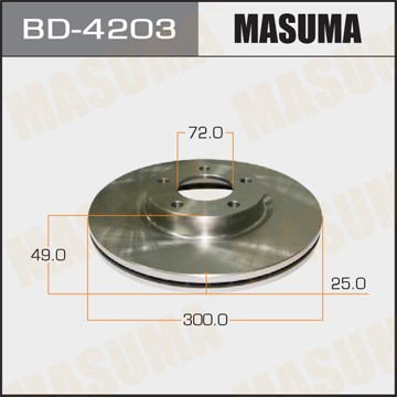 диск тормозной передний!\ Mazda 3/5 1.8/2.0/CD 03> BD4203 MASUMA
