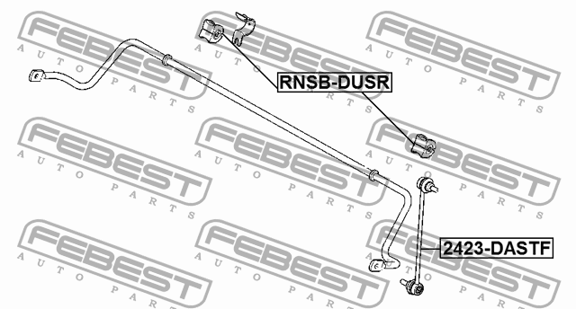 Втулка стабилизатора задняя RENAULT DUSTER 11-, KAPTUR 16- RNSB-DUSR RNSB-DUSR FEBEST