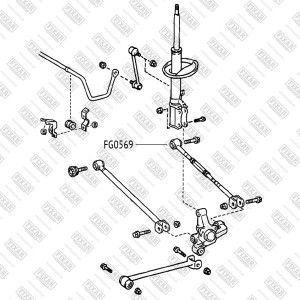 рычаг задней подвески поперечный задний левый!\ Toyota Camry 01> FG0569 FIXAR