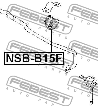 Втулка стабилизатора NISSAN PRIMERA P12E 2002.01-2007.05 NSB-B15F NSB-B15F FEBEST
