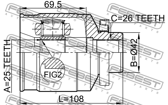 ШРУС 1211-TUCRH 1211-TUCRH FEBEST