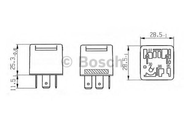 Реле электромагнитное 12V 4-х контактное BOSCH 0332019457 BOSCH
