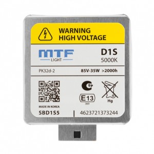 Лампа ксеноновая D1S 5000K бокс (1шт.) MTF SBD1S5 MTF