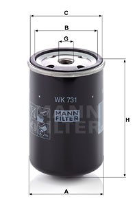 Фильтр топливный IVECO MANN WK731 MANN FILTER