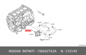 ПРОКЛАДКА РЕЗИНОВАЯ 15066-3TA2A 15066-3TA2A NISSAN