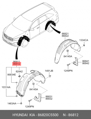 KIA SORENTO PRIME (2015>) 86820C5500 HYUNDAI KIA