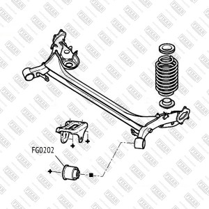Сайлентблок задней балки PEUGEOT 307 02-CITROEN C4 04- FG0202 FG0202 FIXAR