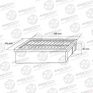 Фильтр воздушный Avantech (с пропиткой) AF0330W AVANTECH