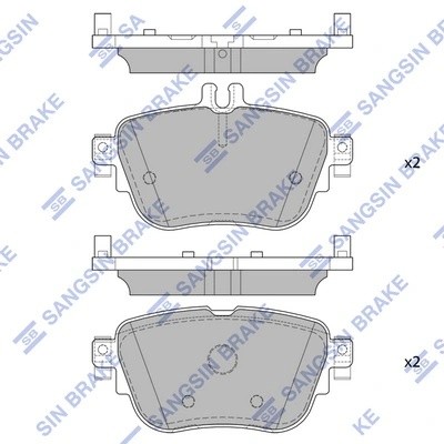 Колодки тормозные задние SP4155 SP4155 SP4155 SANGSIN