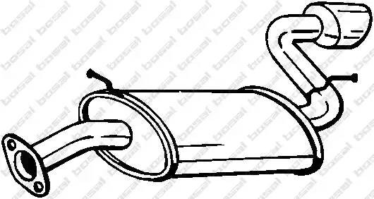 Глушитель CHEVROLET Captiva (07-) задняя часть BOSAL 128-005 BOSAL