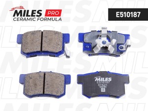 Колодки тормозные задние (Смесь CERAMIC серия PRO) HONDA ACCORD 2.0-2.4 АКПП 08- E510187 MILES