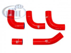 Патрубок системы охлаждения для а/м ГАЗель (405 дв.) (5 шт.) (красный) "ПТП64" PTP002208 PTP 64